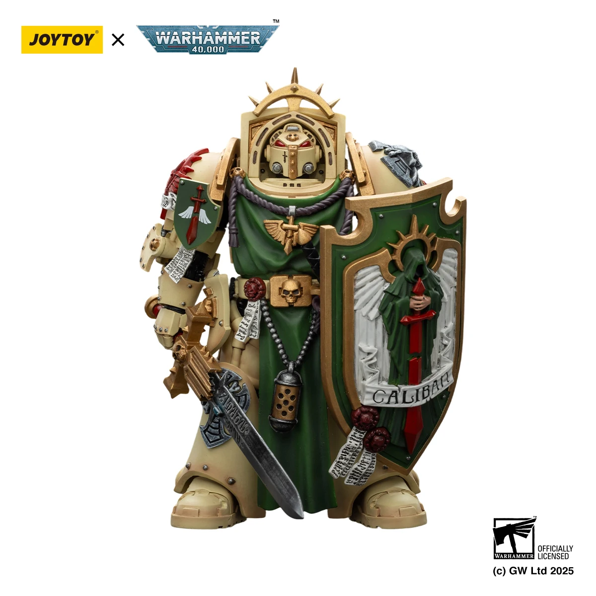 

Фигурка JOYTOY Warhammer 40K 1/18 Dark Angels Deathwing Knight 1 с мощным мечом, щитом-штормомолотом и телепортатором