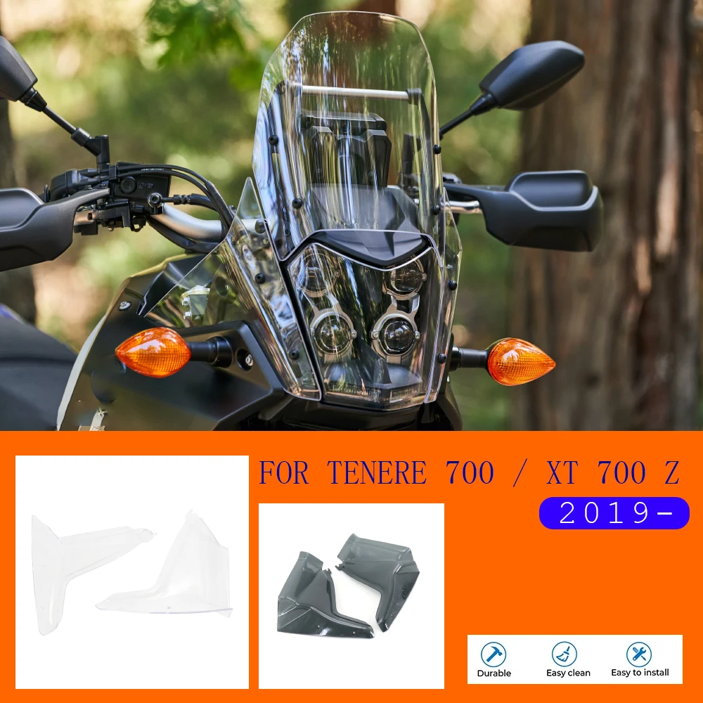 

NEW 2019- Motorcycle Side Windshield Cover Hand Shield Guard Wind Deflector Protection For Yamaha Tenere 700 TENERE700 XT700Z