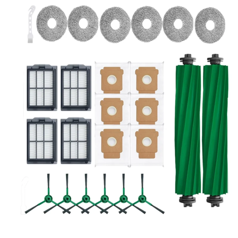 

【ADORN】For Irobot Roomba Plus 405/Plus 505 Combo Replacement Parts- Vacuum Cleaner Roller Side Brush Mop Pad Filter Dust Bag