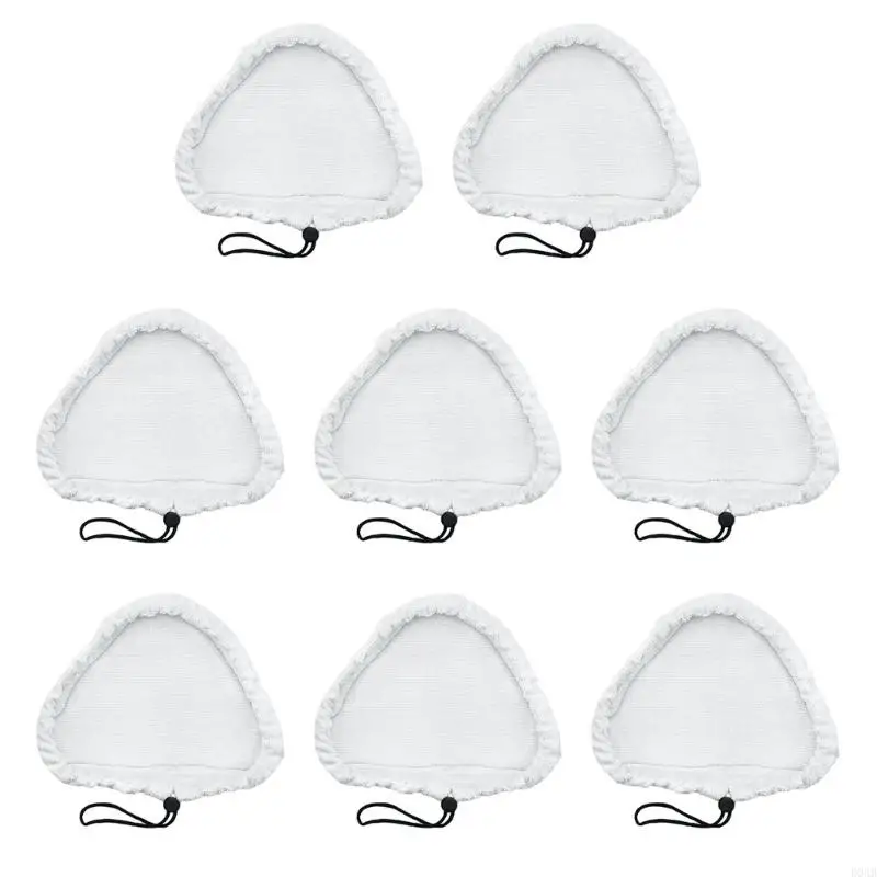 D0AB 3/6/8PCS ไมโครไฟเบอร์ไอน้ำ MOPS แผ่นรองสำหรับ H20 S302 MOPS MOPS ฝาครอบแผ่นปิดแผ่นทำความสะอาดพื้นทำความสะอาดได้