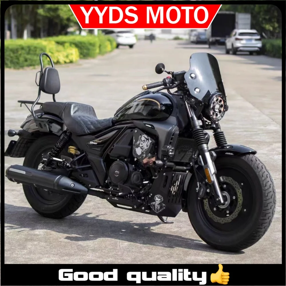 Haojue TR300Plus Edition Dedicated Smoked Windshield Gear Headlight Modification Kit: Non-destructive Installation, High Quality