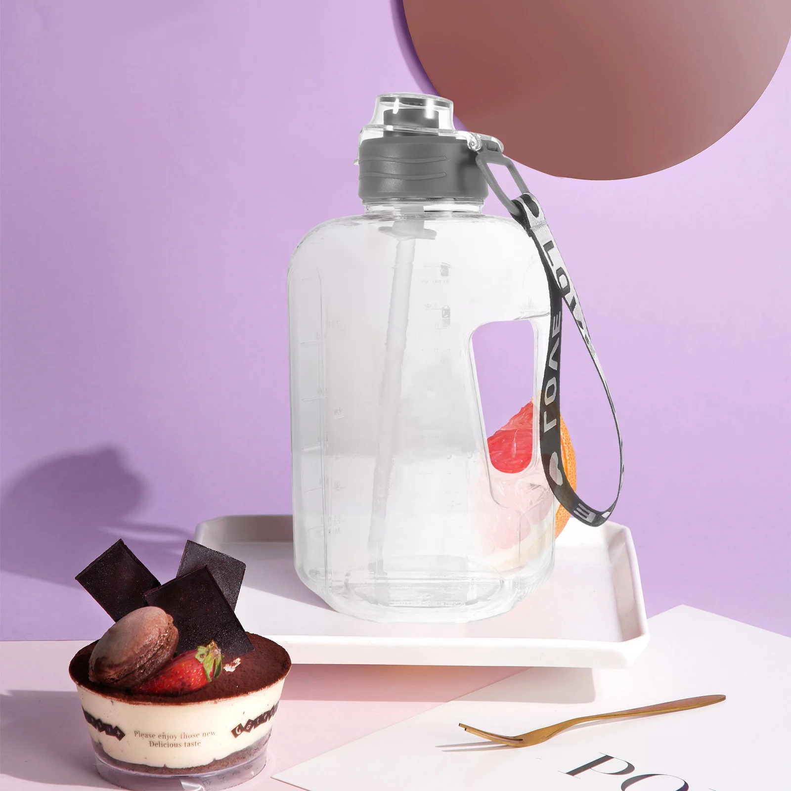 

Large Capacity Portable Water Bottle Heat Resistant Plastic Sports Cup Fitness Drinking Container Durable Outdoor Water Bottles