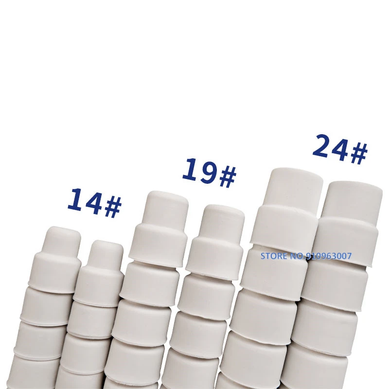 14# 19# 24# 20pcs 50pcs lab rubber stopper Reverse cap rubber sealing plug for laboratory bottles