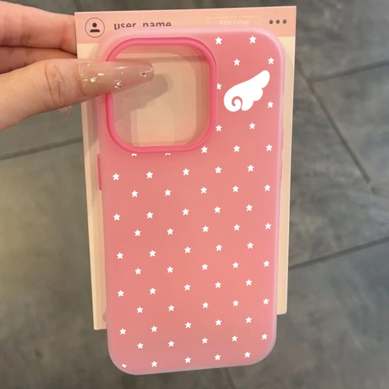 الكورية لطيف جماليات ستار أجنحة الملاك 2IN1 جراب هاتف ل Xiaomi Redmi ملاحظة 14 13 12 11 برو زائد 5G 10 Redmi 14C 13C 4G غطاء #3