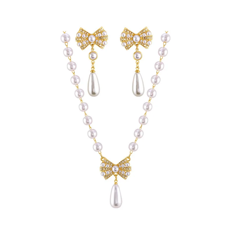 Parelketting voor damessleutelbeenketting Europees en Amerikaans temperament 2025, nieuwe trui, internetberoemdheid, eenvoudige ketting