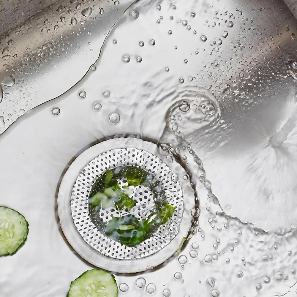 3 Pack Stainless Steel Sink Strainer Rustproof Mesh Design Basin Strainer Silver Large Wide Edge Hair Drain Catcher