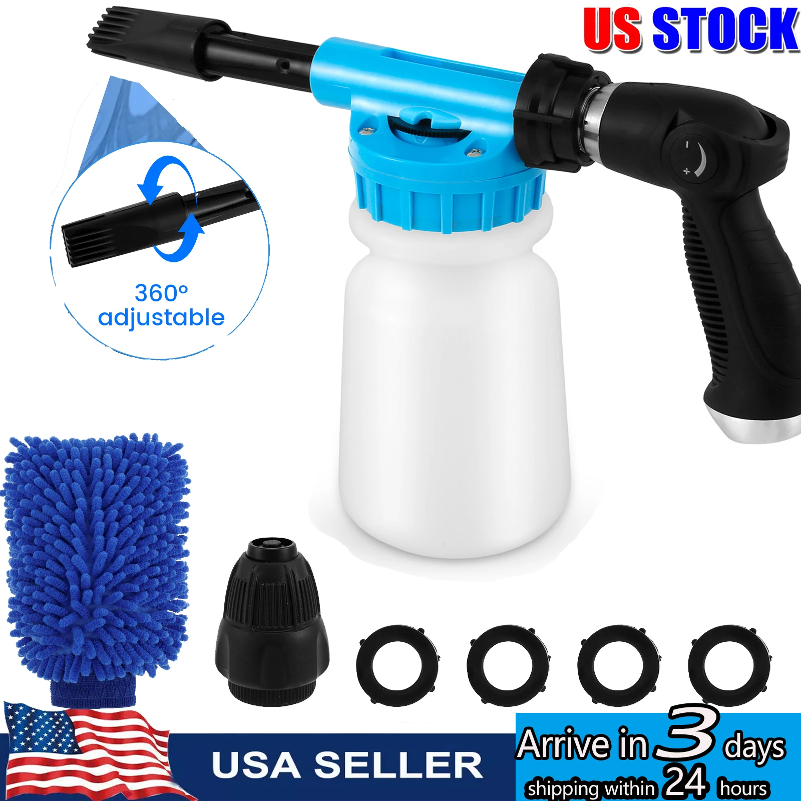 

Car Wash Foam Gun Snow Foam Blaster Foam Cannon Garden Hose Sprayer Foam Sprayer Car Accessories Water sprinkler Cleaning Tools