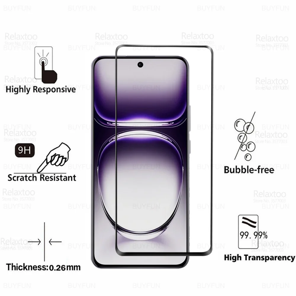 Reno12Pro Glass 4Pcs For Oppo Reno12 Pro Curved Tempered Glass OppoReno12 Reno 12 12Pro 5G Global Armor Phone Screen Protector