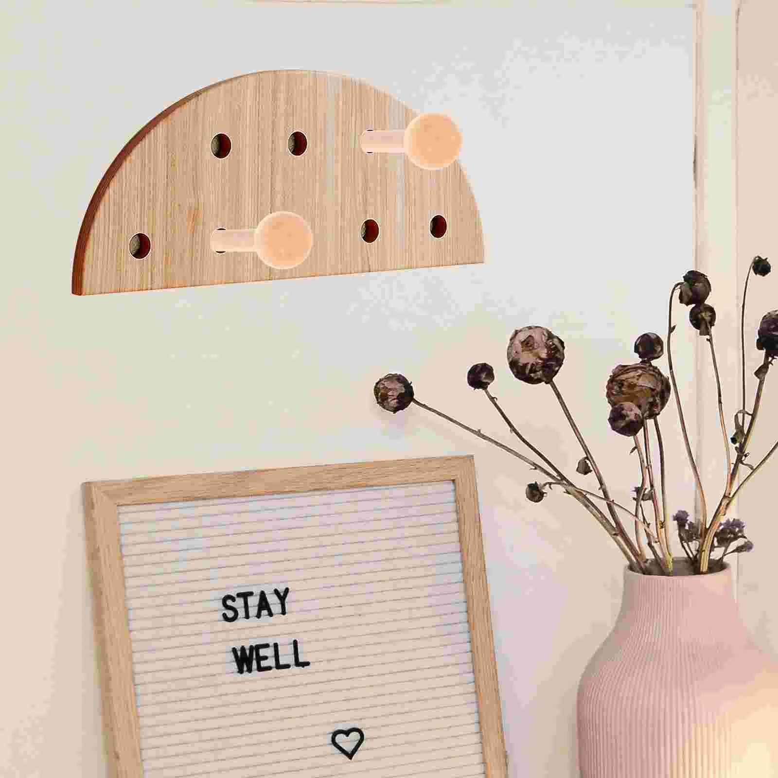 10 Pcs Pin Matchstick Hole Board Hook Light Peg Wooden Pegboard Hooks for Hanging