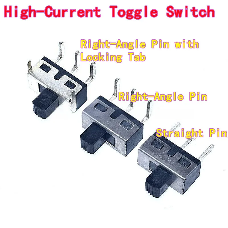 

20PCS SS12D06/10/11 Actuator 5mm 2-Position 3-Pin High-Current Toggle Switch, Vertical/Right-Angle Pin/Locking Right-Angle Pin