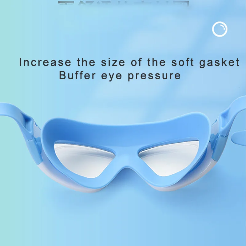 High-definition kidsren's swimming goggles for boys and girls, anti-fog swimming goggles, large-frame goggles, comfortable silic image 5