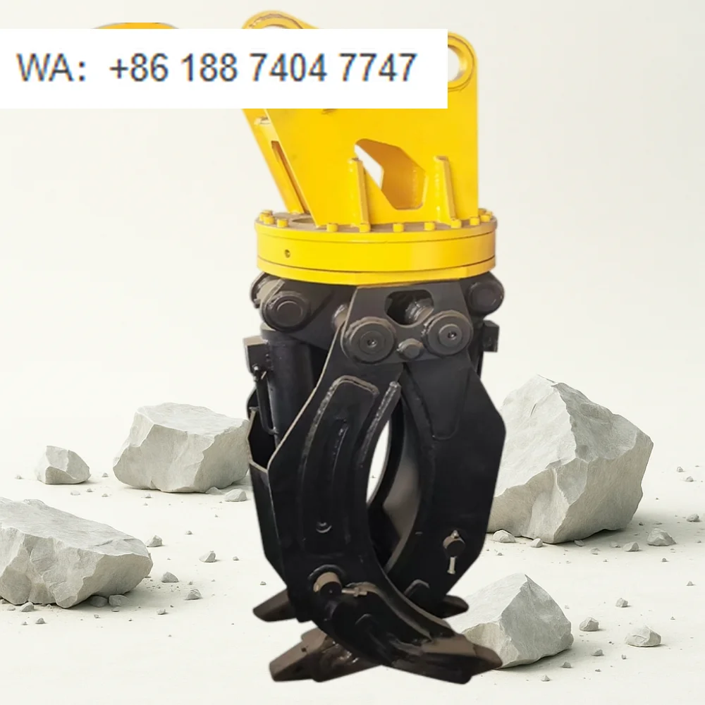 Excavator Wood Grapple Built with Heavy Duty Steel Frame for Maximum Strength and Long Working Life