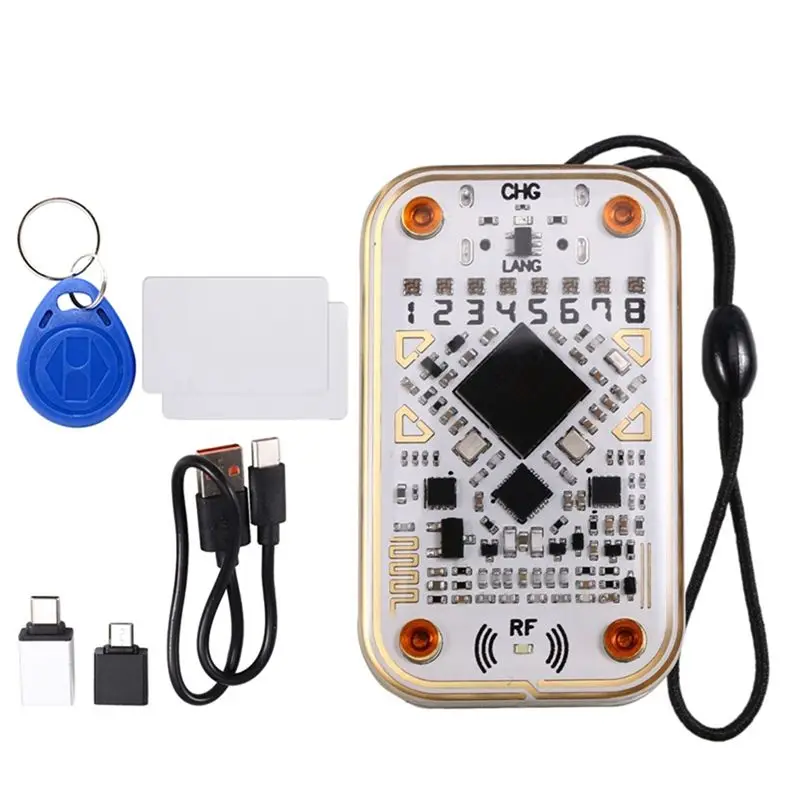 

ABFN-Premium RFID Smart Chip Reader Kit For Chameleon Ultra Including T5577 Keychain & 2XUID Cards - Smart Emulator And Deco