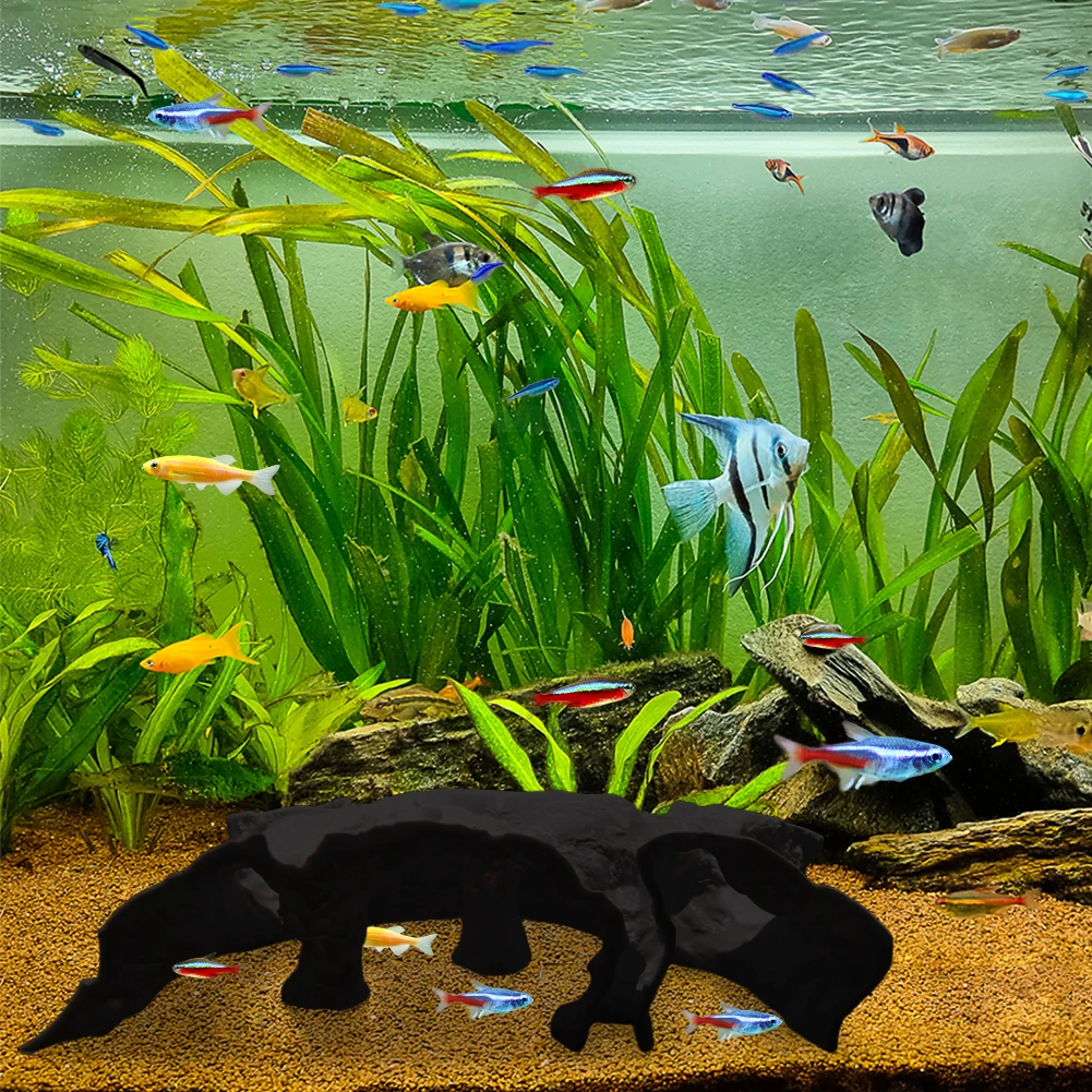 ثلاثية الأبعاد مطبوعة خزان الأسماك الملحقات تحت الأرض نفق كهف الأسماك مخبأ ديكور ل الكرز الروبيان الفلفل الحار الناسك كراب