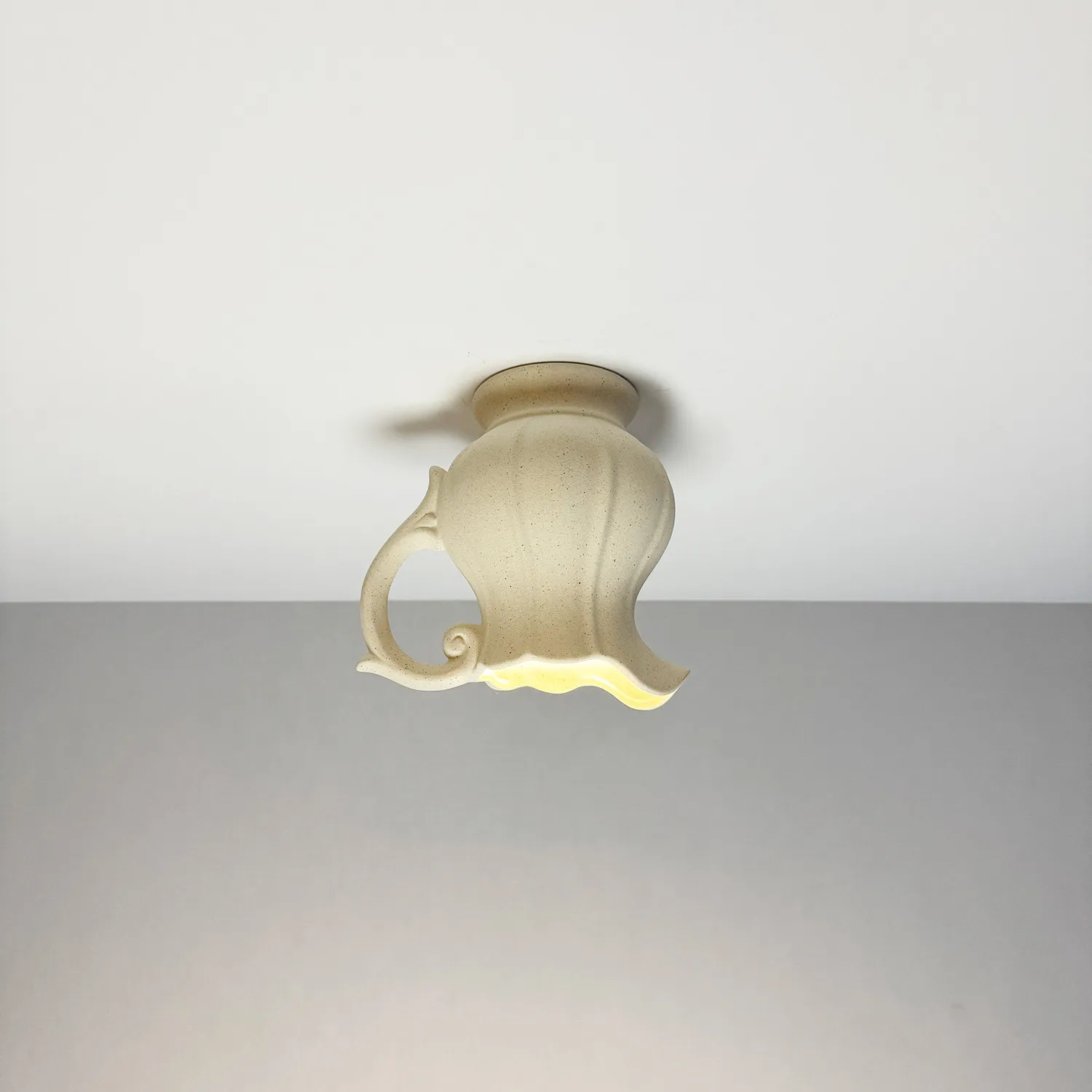 Wabi Sabi style frosted milk pot embedded tube light entrance decoration ceiling light dessert shop decoration light