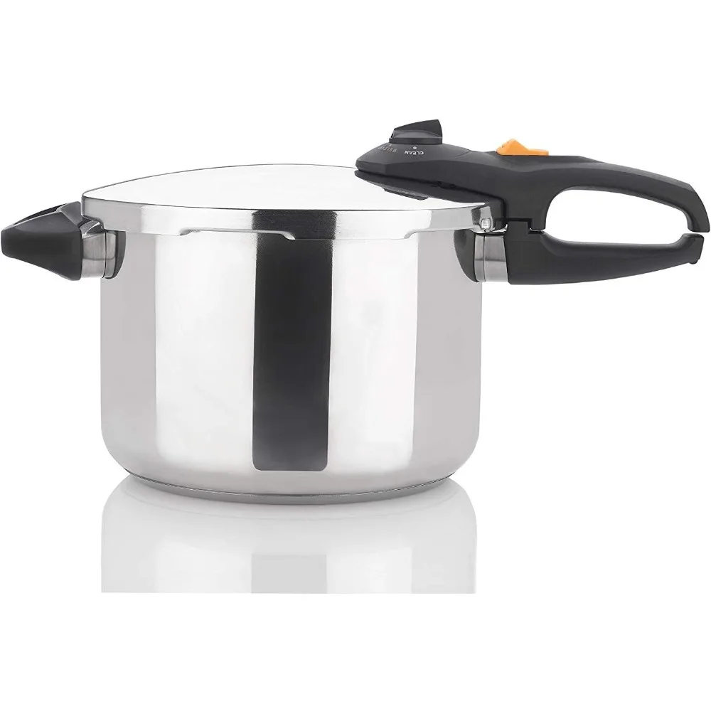 

8.4 Quart Multi-Setting Pressure Cooker with Digital Cookbook and Steamer Basket Polished Stainless Steel