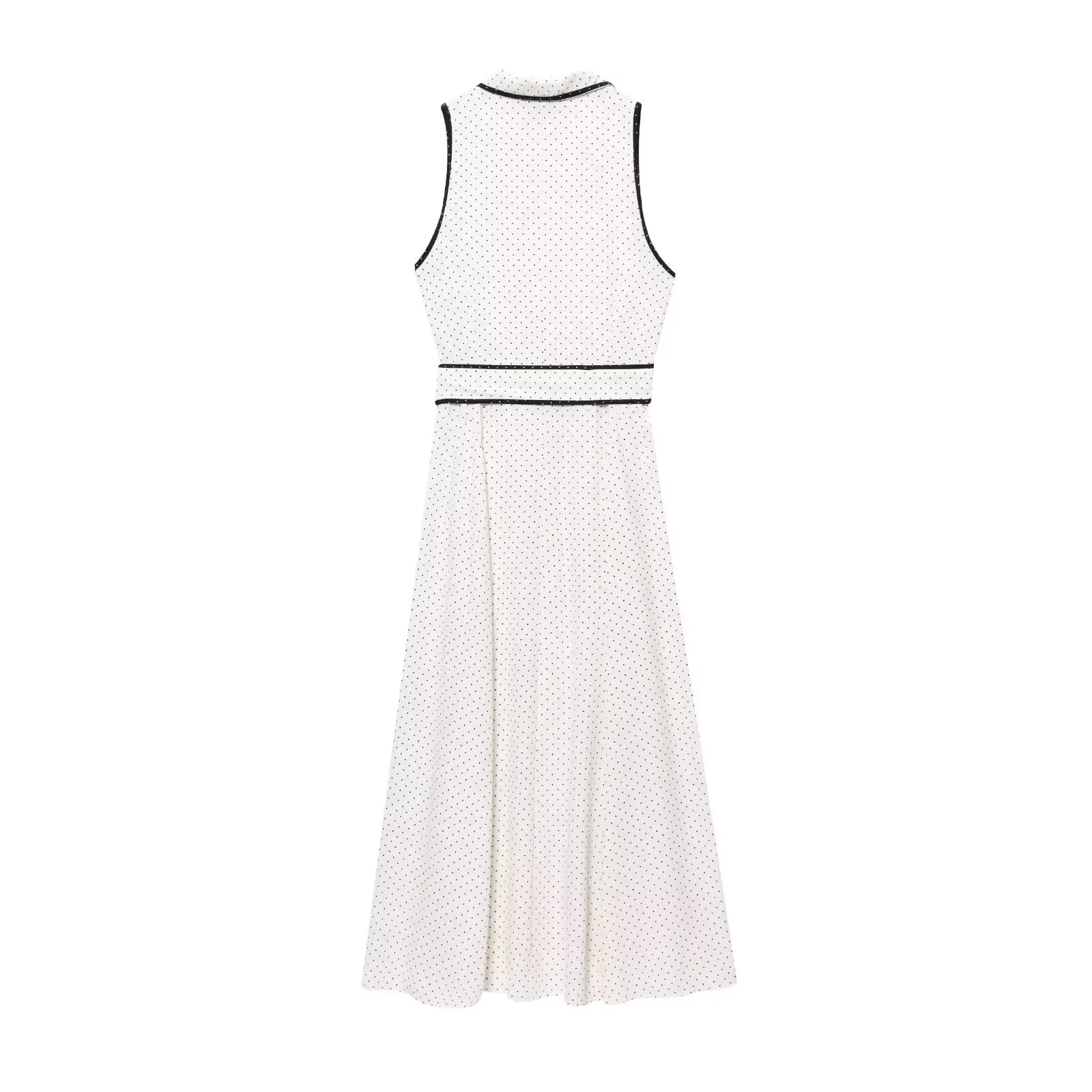 Maxdutti الفرنسية الرجعية البولكا نقطة أنيقة ميدي فستان قميص فستان للنساء مع حزام مكتب السيدات التنقل تانك فستان المرأة