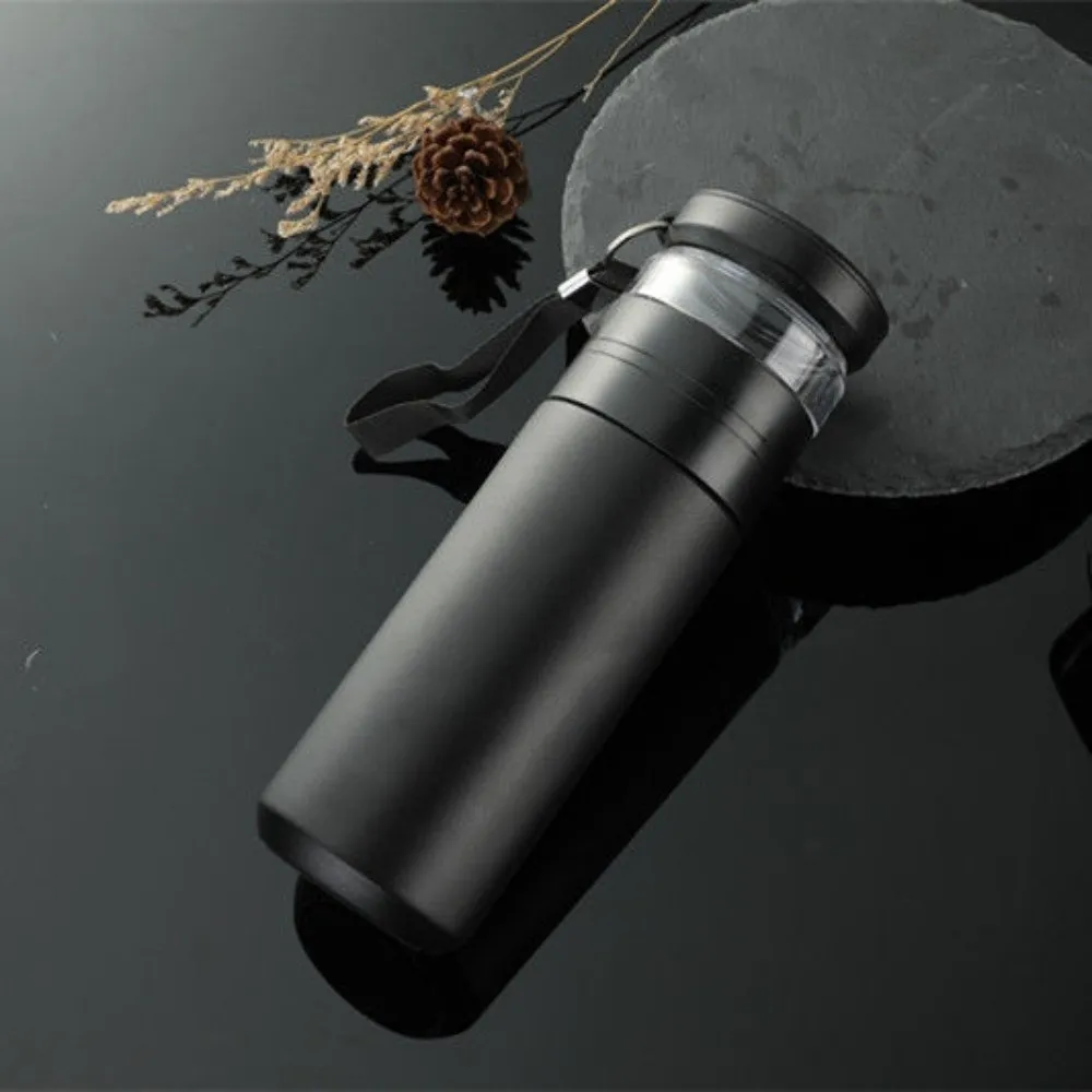 New Stainless Steel Insulated Cup 500ML Capacity Tea Water Separation Tea Infuser Bottle Leak-Proof Thermal Car Coffee Cup