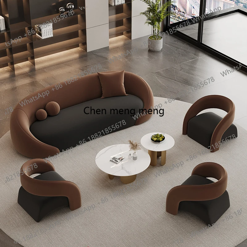 

Modern Minimalist Salon Sofa Nordic Luxury Beauty Salon Homestay Fabric Sofa Creative Commercial Furniture