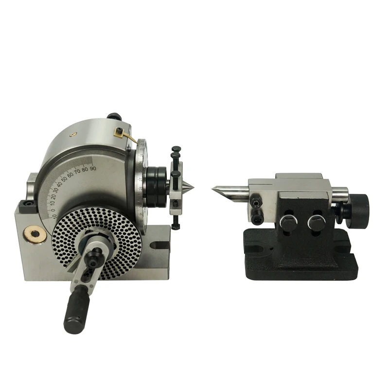 

4 Inch 3 Jaw Chuck Universal Indexing Head Dividing Head With Tailstocks For Milling Machine