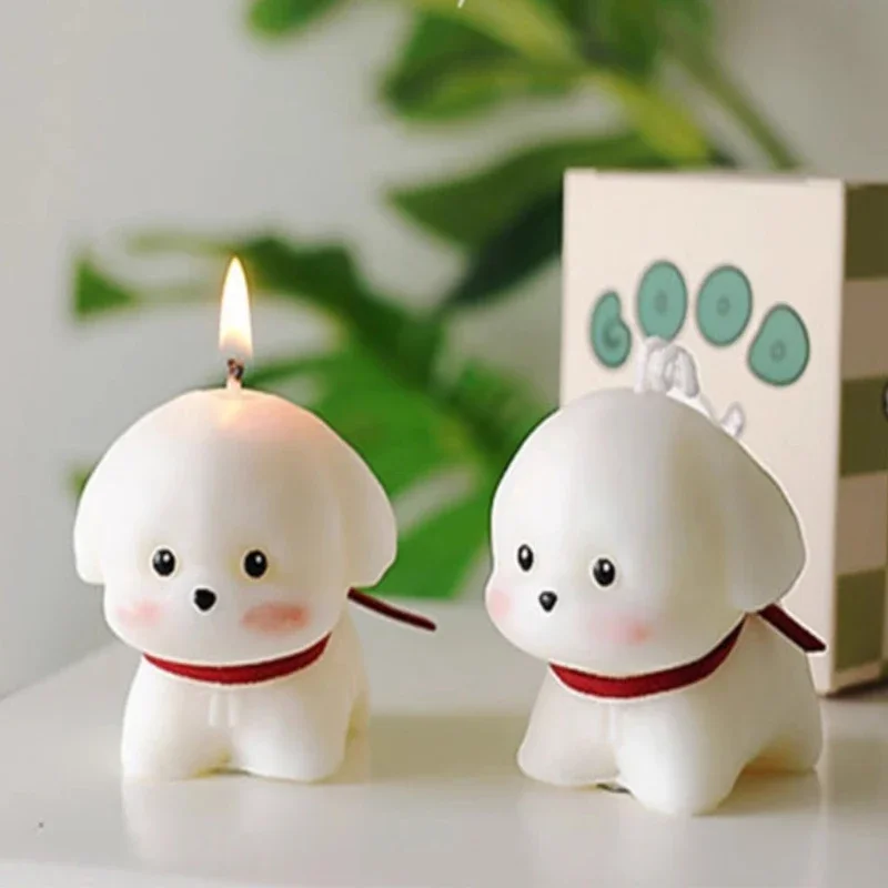 1pc Creative Handmade High-end Simulation of Puppy Shaped Wax Fragrance, Cute Souvenirs, Gifts, Atmosphere, Aromatherapy Candles