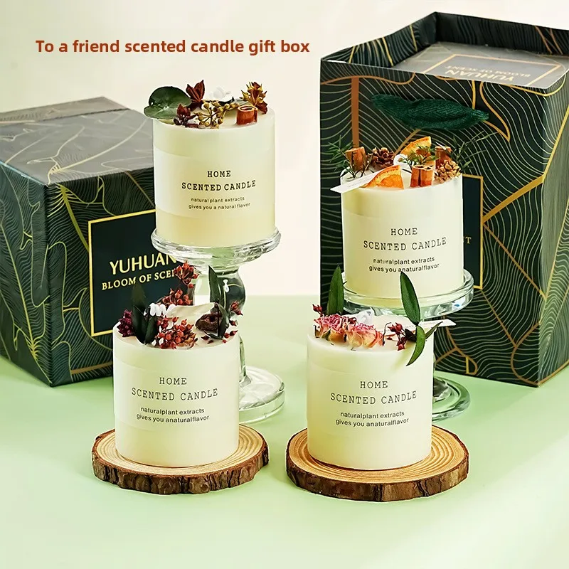 Forest Home Duftkerze Hotel Home Sojawachs Rauchfreies Geburtstagsgeschenk wird mit Geschenkbox Aromatherapie-Set Premium-Geschenk geliefert