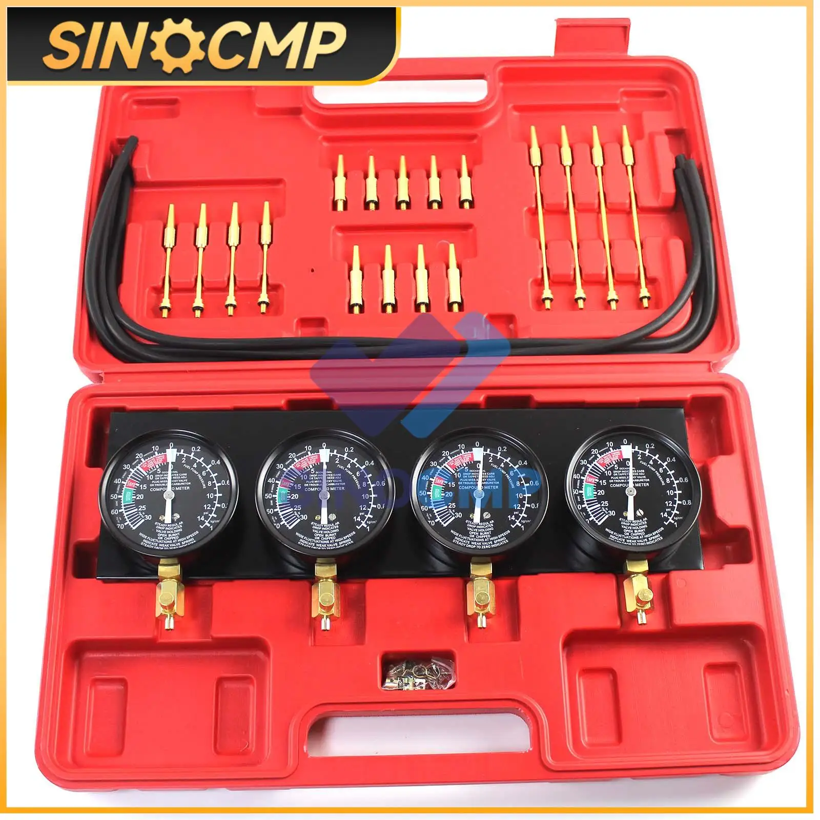 

Motorcycle Hydraulic Pressure Test Gauge Kit Fuel Gauge Motorcycle Vacuum Carburetor Synchronizer Carb Sync Balancing Tool Set