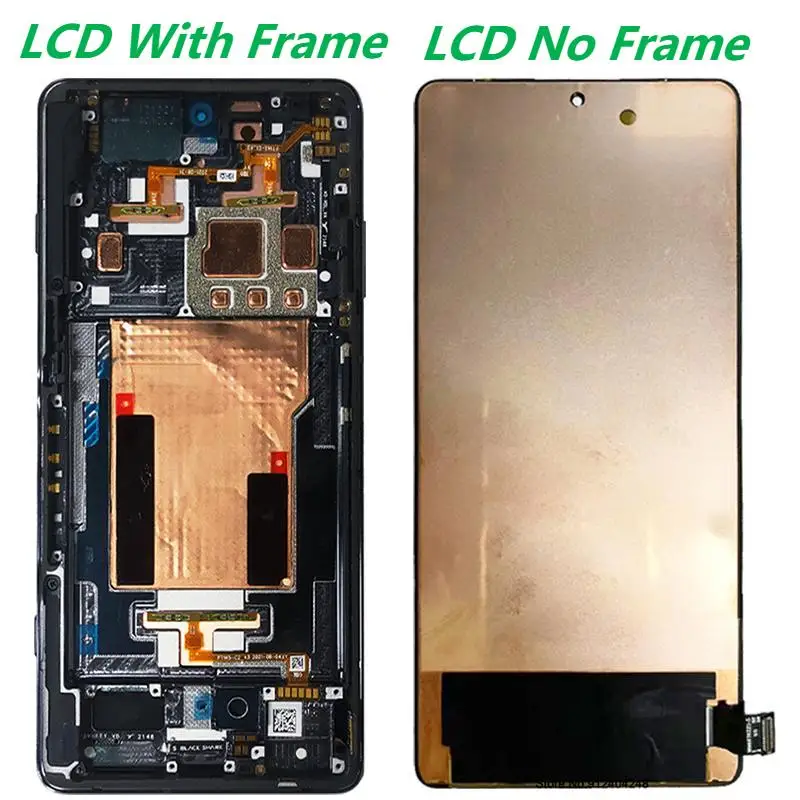 Original 6.67  AMOLED For Xiaomi Black Shark 5 Pro LCD Display With Frame KTUS-H0 KTUS-A0 Touch Screen Digitizer Assembly Repair