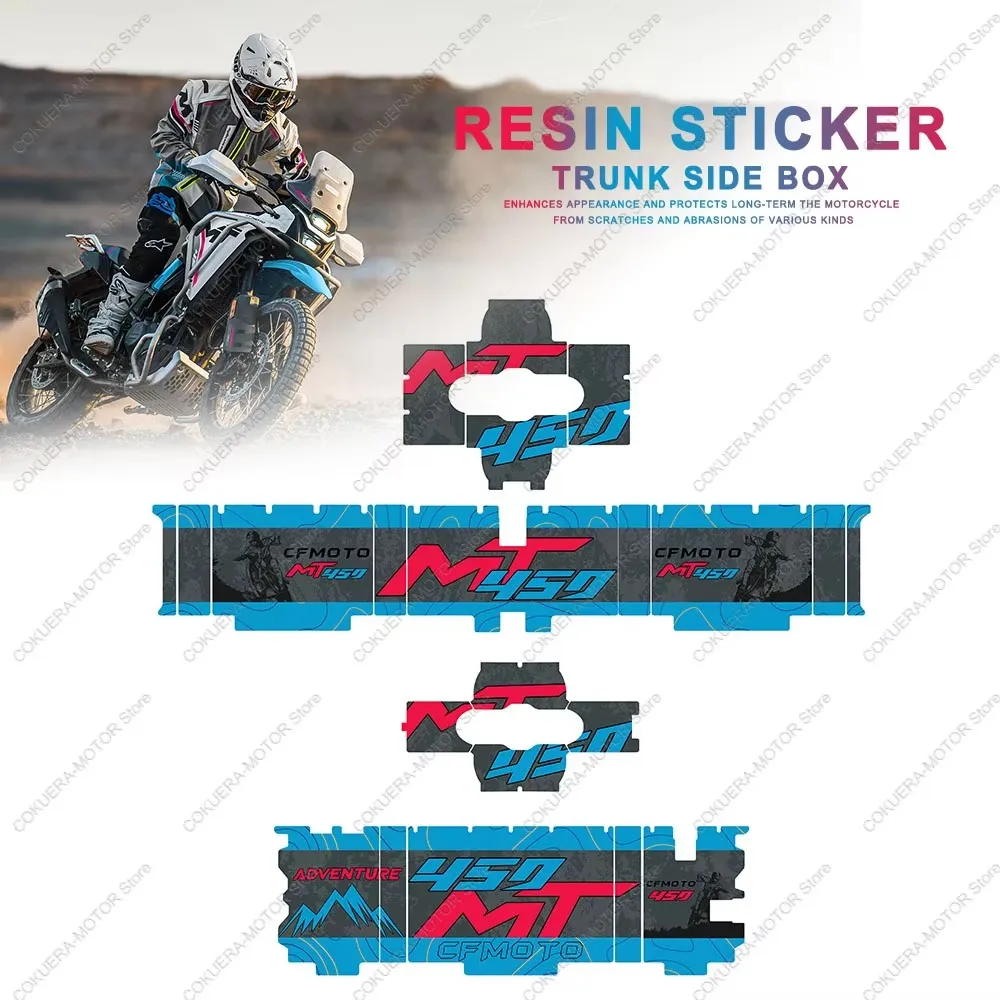 

For CF MOTO 450 MT 450MT Motorcycle Non-Slip Trunk Side Box Decorative Sticker Storage Box 3D Epoxy Resin Stikcer Kit