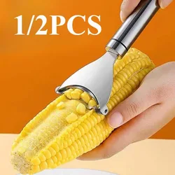 Corn Stripper Stainless Steel Manual Corn Planer Cob Stripper Reusable Corn Peeler Thresher Kitchen Fruit Vegetable Gadget Tool