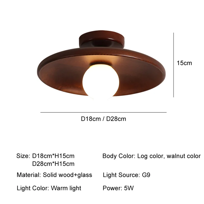 

Скандинавский потолочный светильник для гардеробной, спальни, высокое качество, японский круглый простой светильник из цельного дерева для внутреннего украшения