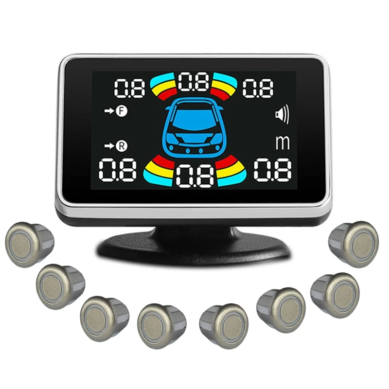 

8 Parking Sensor Parktronic Car Automobile Reversing Radar Electronics Rear Auto Detector Backing Assistance Buzzer