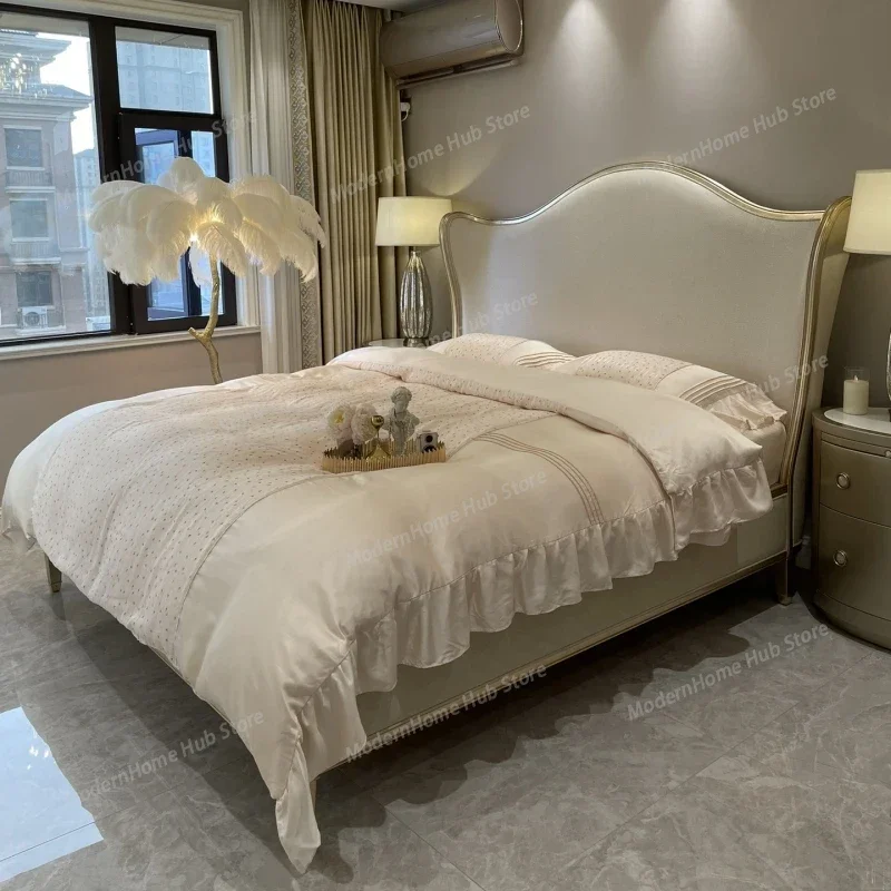

Frame Safe Bed Comfortable Space Saving Multifunctional Modern Platform Wooden King Size Bed Children Cama Hotel Furniture