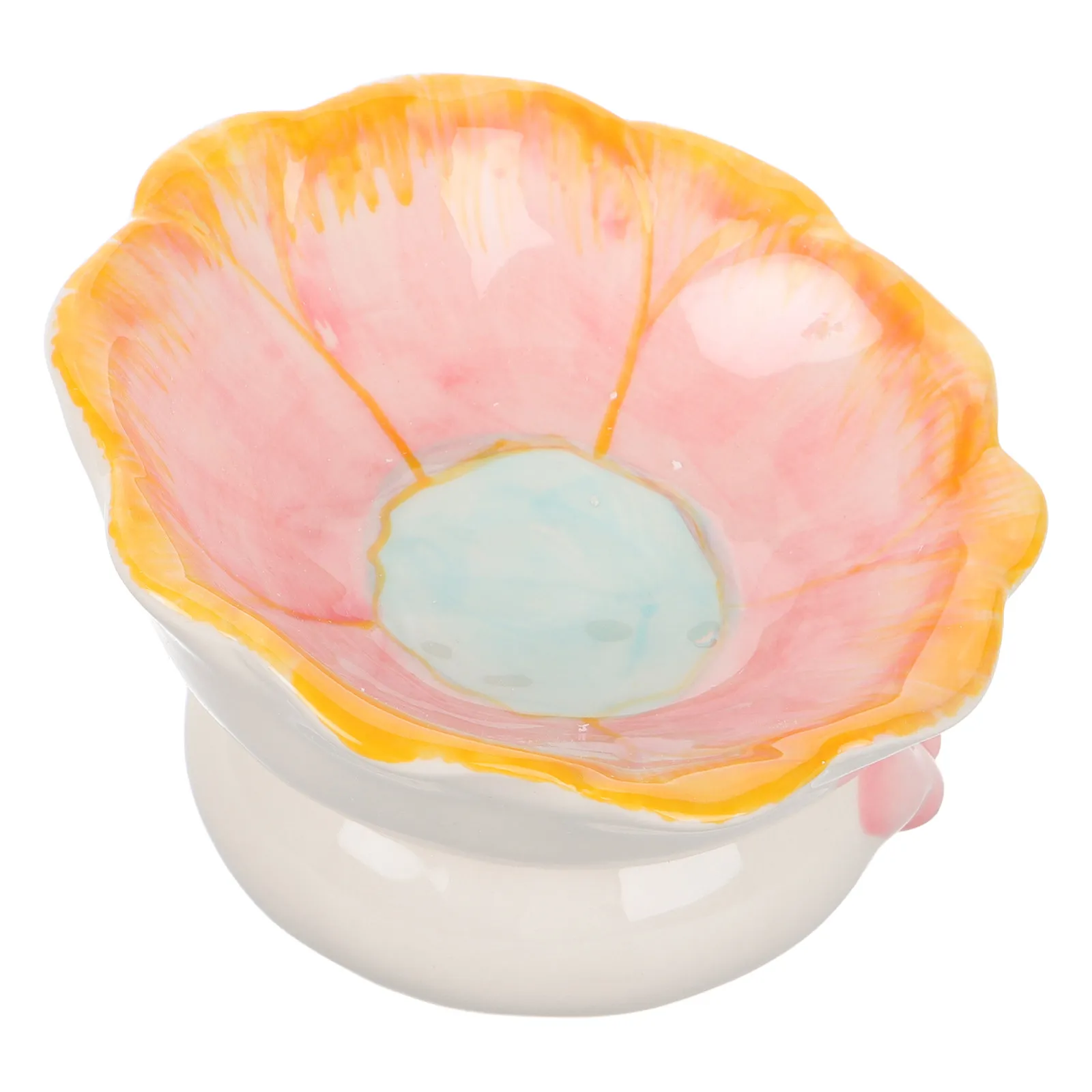 

Керамическая шкатулка для украшений с розовым цветочным узором, компактный легкий органайзер-поднос для серег, колец, браслетов, для туалетного столика