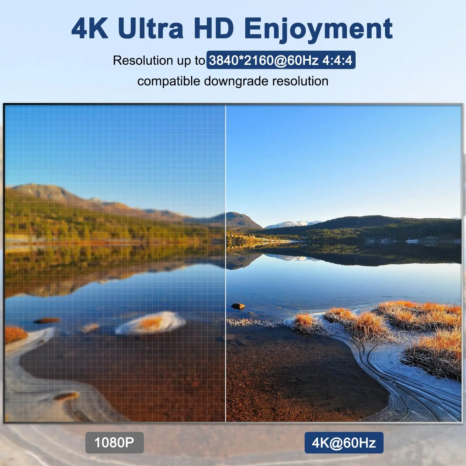 KCEVE KVM Switch 2 Monitors 3 Computers 4K@144Hz/4K@60Hz, HDMI Displayport KVM Switch Dual Monitor for 3 PC Share 4 USB 3.0 Port - Image 5