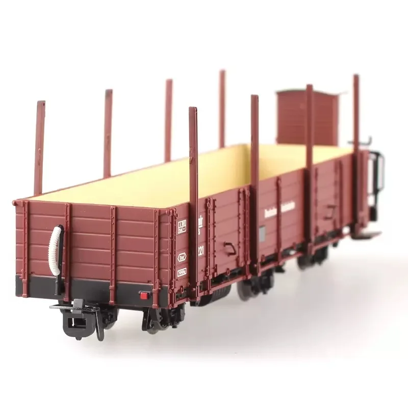 BACHMANN 1/87 Train Model 3-axis Low Convertible Car with Observation Stand German Series High-end Train Model Toys