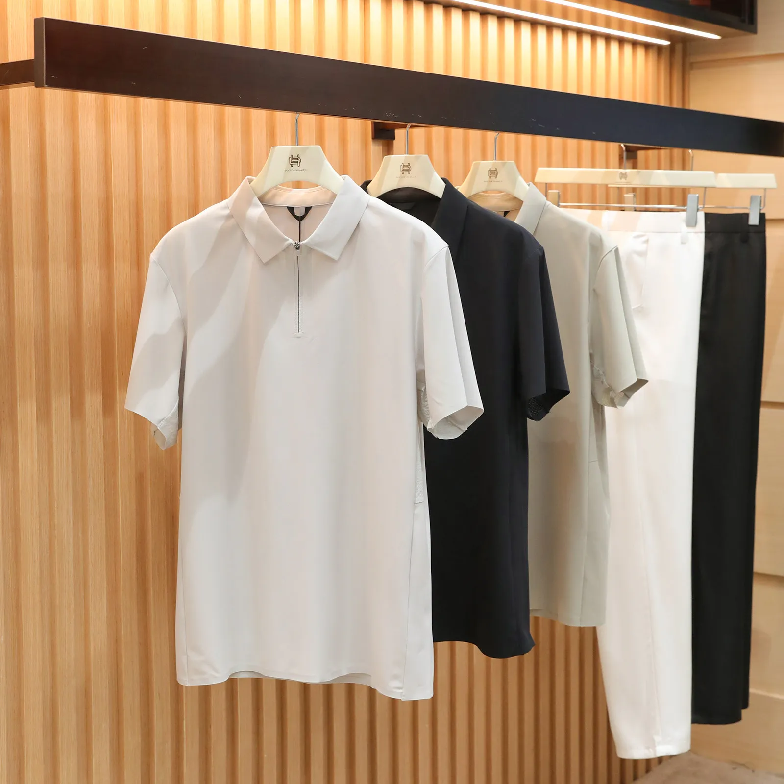 2026 summer new urban outdoor quick-drying elastic fully pressed polo shirt