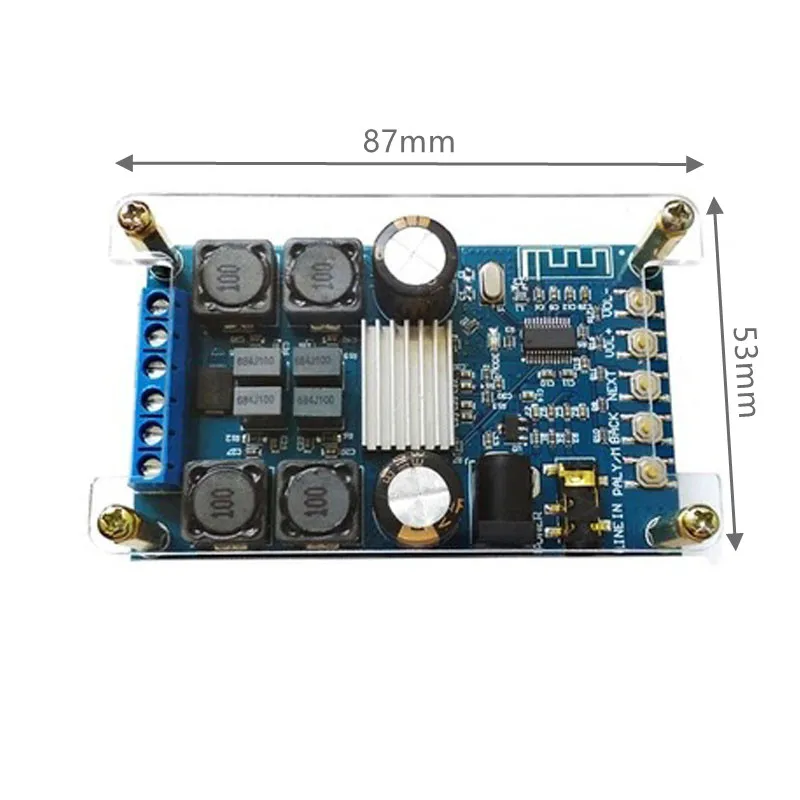 Imagem -02 - Placa de Amplificador de Potência Digital Dual-channel Bluetooth Áudio sem Som Pop 50w x 10 Pcs Xy502b