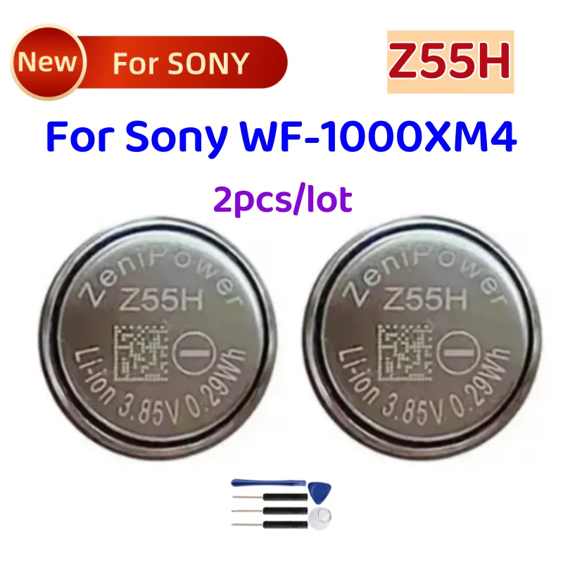 For ZeniPower Z55H 3.85V 75mAh 702428 Battery For SONY WF-1000XM4 1000XM4 XM4 Bluetooth Earbuds Headset Batteria+Free gift Tools