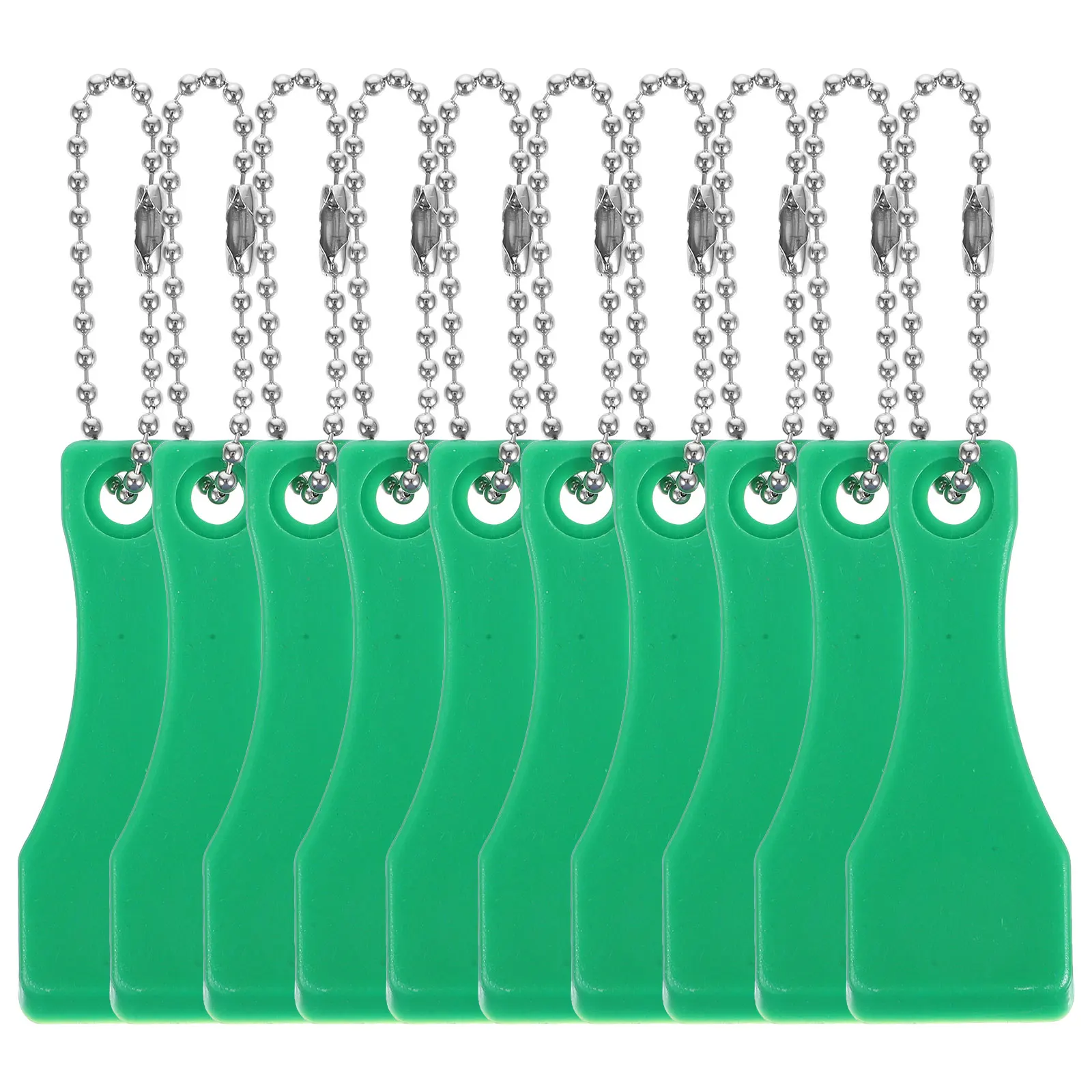 10pcs Lottery Scratcher Card Plastic Tool Keychain Ticket Scratch Off Film Remover Thumb Sports Label Sticker Keyring👋