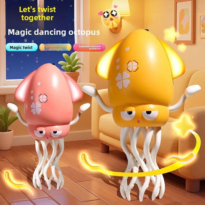 ปลาหมึกเต้นรำวิเศษ สามารถเต้นได้ ปลาหมึกไฟฟ้าข้ามพรมแดน ของเล่นเด็กเรืองแสงคลายเครียดสุดฮา