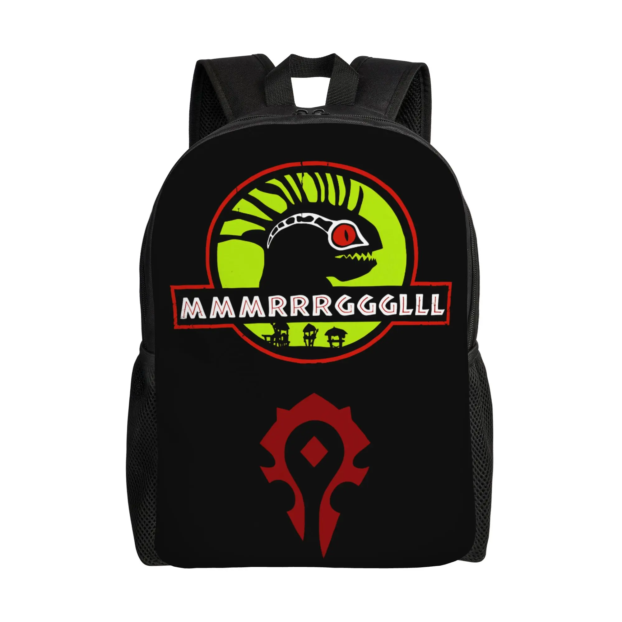 

For the Horde Classical Backpack with Pocket Student Work Warcrafts Game Daypack for Men Women Laptop Shoulder Bag
