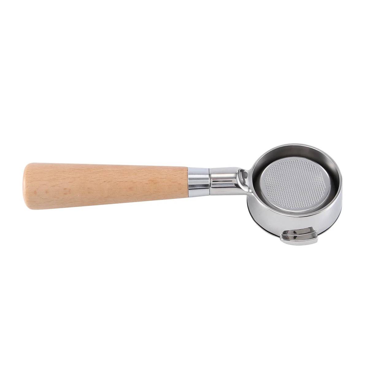 A58E-58MM orelha dupla máquina de café bottomless portátil suporte filtro e61 alça madeira acessório madeira clara