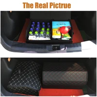 Car Trunk Organizer Box, Large Capacity, Auto Multiuse Tools, Storage Bag, Stowing, Tidying, Leather, Folding for Emergency 5