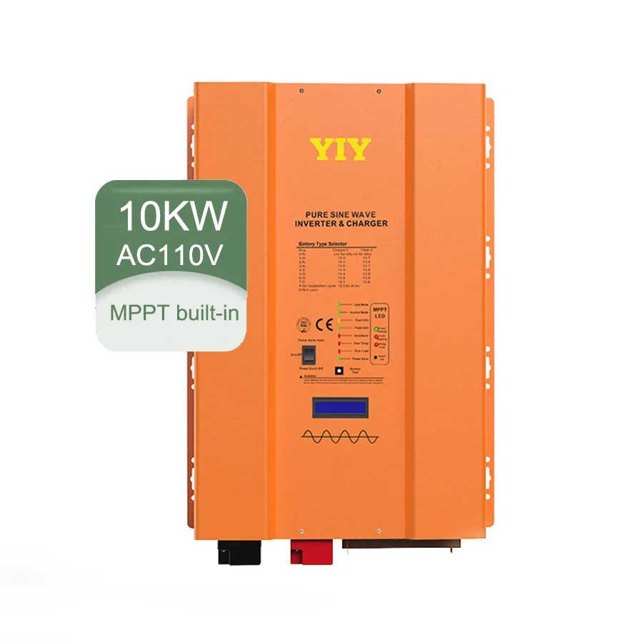 

10KW 8KW 12KW Built-in 60A MPPT Off Grid Solar Inverter 24V 48V Pure Sine Wave Off Grid AC 110V Solar Inverter 10KW