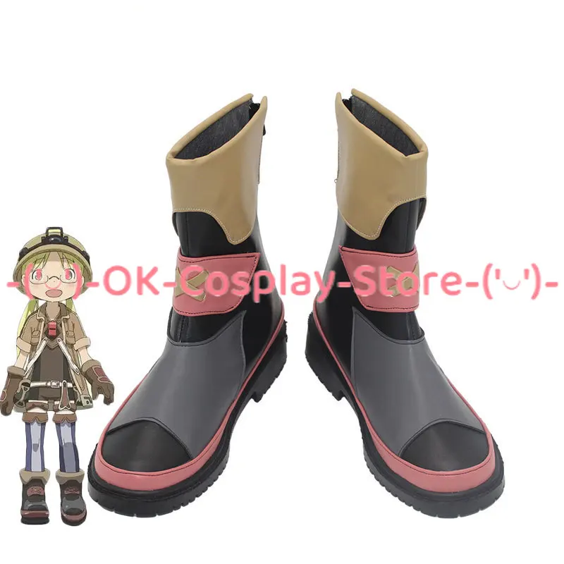 Anime Made in Abyss Riko Cosplay Shoes PU Leather Shoes Halloween Boots Cosplay Props Custom Made