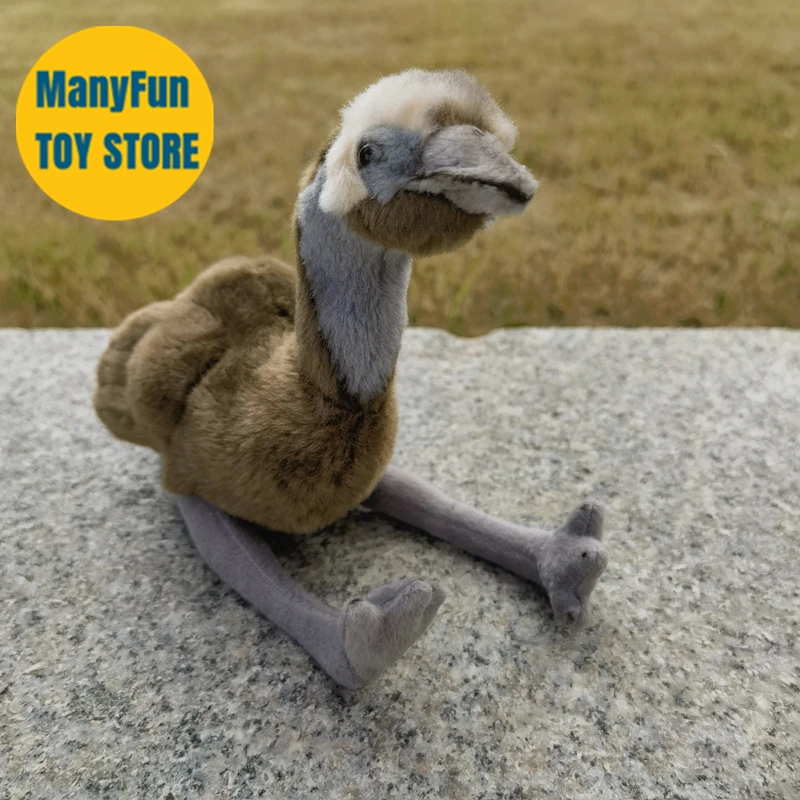 Emu Bird Plush Toy High Fidelity Cassowary Plushie Ostrich Peluche Lifelike Stuffed Animals Simulation Doll Kawai Toy Gifts Kids