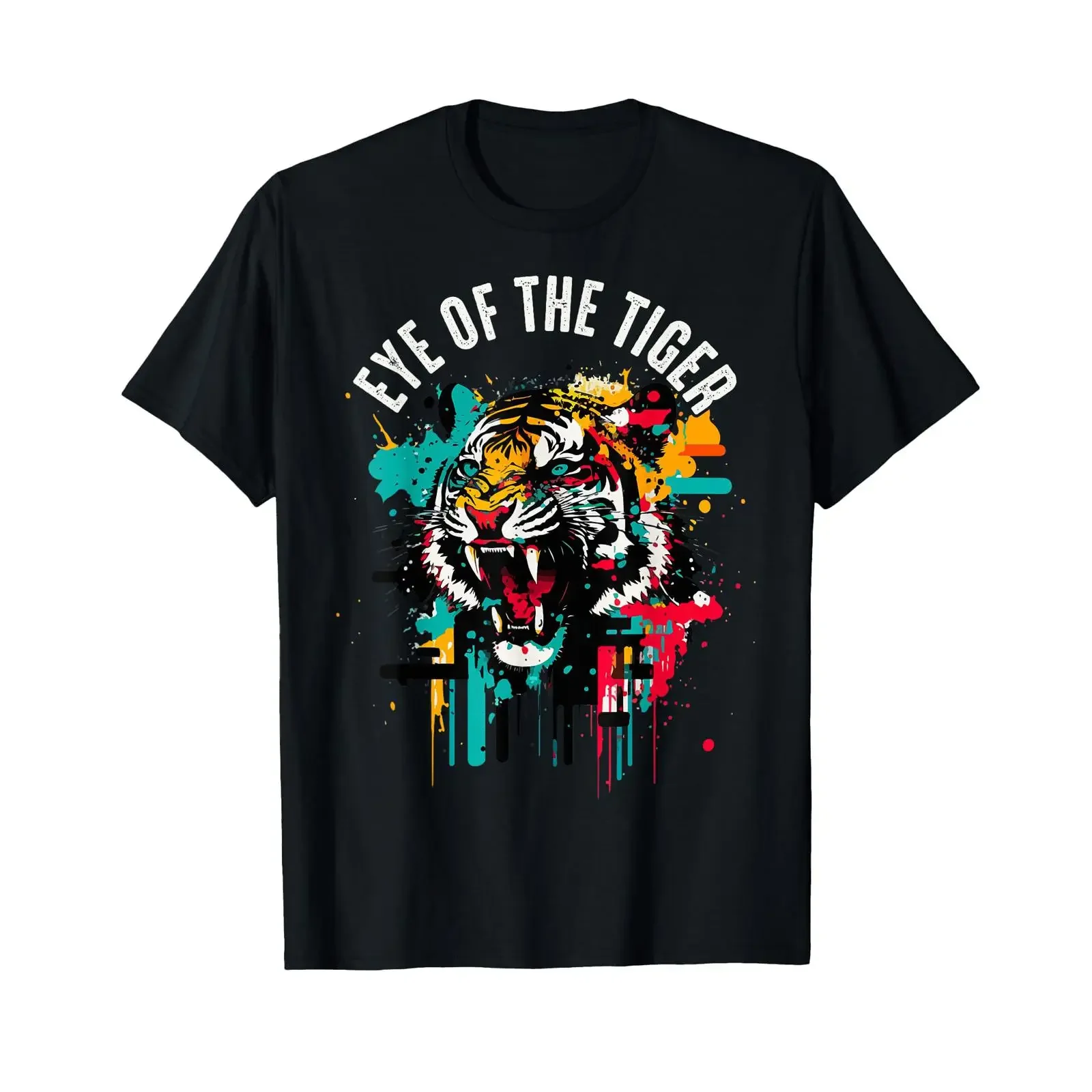 Eye of the Tiger T Shirt vintage Washed Stretched streetwear Soft Comfortable Unisex Versatile Casual Slightly Stylish