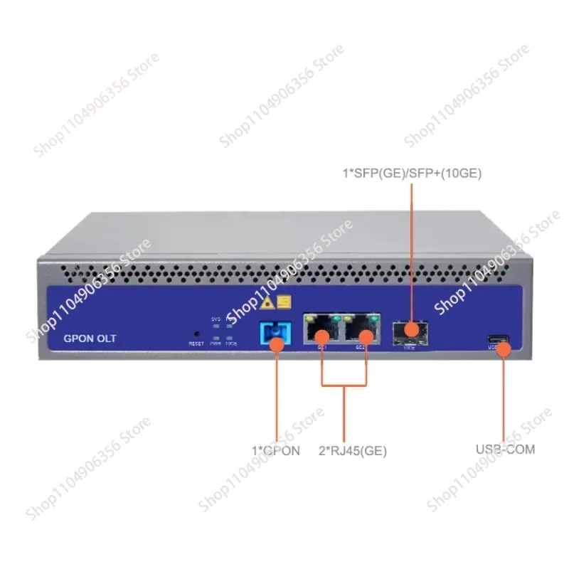 OP1601 Single Port GPON OLT with Cooling Fan, AC Input, Multi ONU Compatible for FTTH FTTB FTTX SC Optical Fiber Network