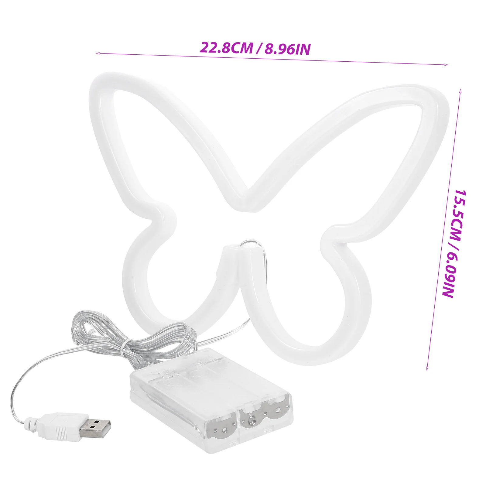 

Светодиодная неоновая лампа с бабочкой, USB неоновая вывеска, прикроватный светильник, украшение для спальни, офиса, Настенный декор, украшения с бабочками